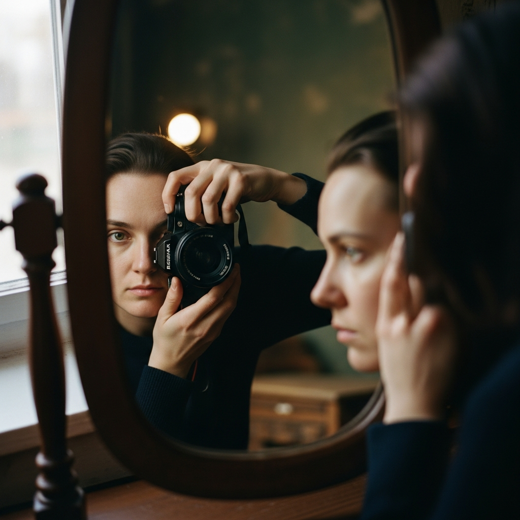 Tự hoạ nghệ thuật với gương