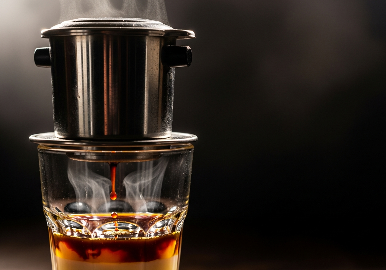 Cà phê phin Việt Nam dark mood