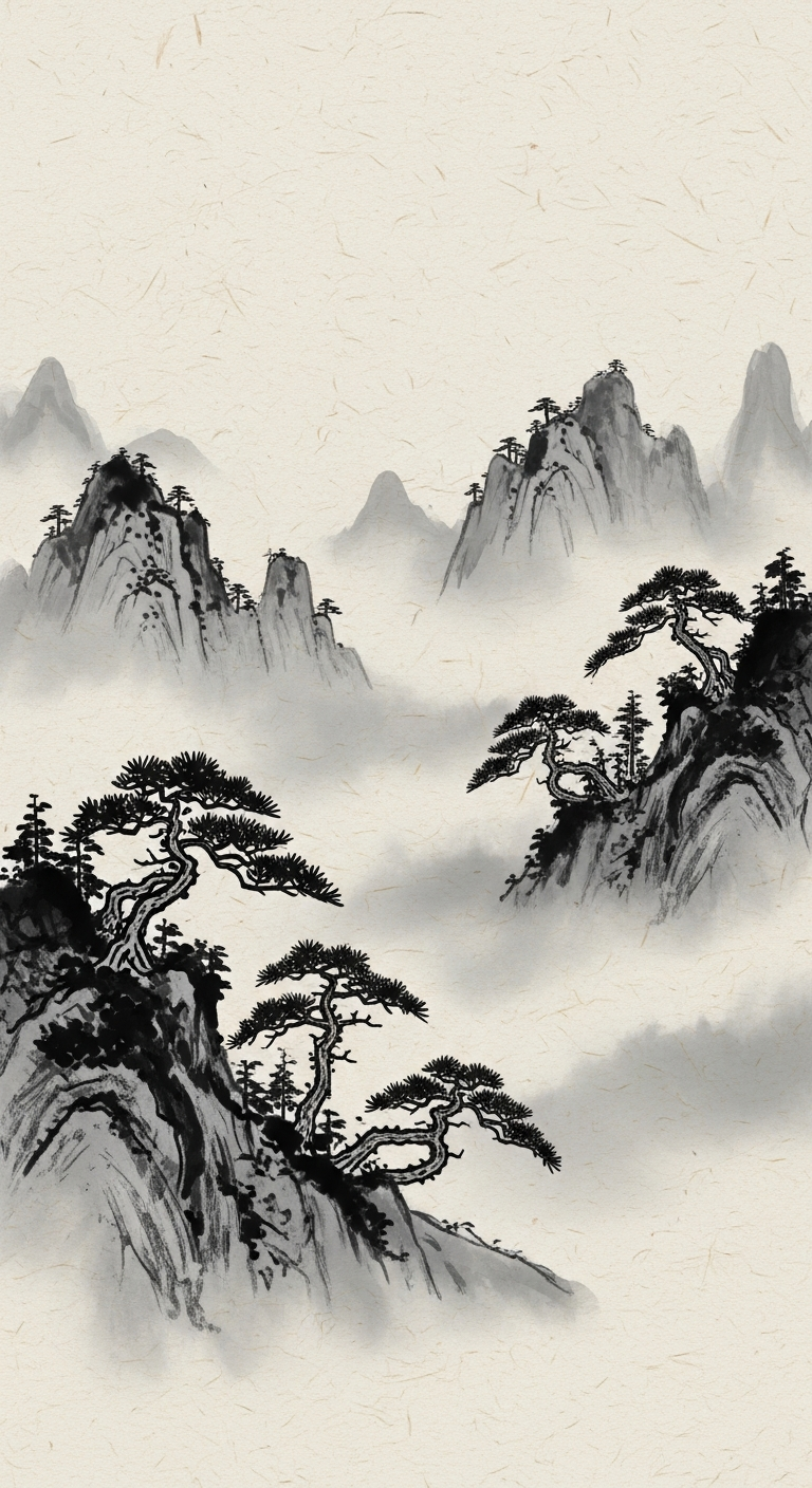 Tranh thuỷ mặc núi non