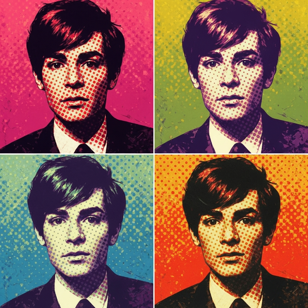 Chân dung pop art sặc sỡ