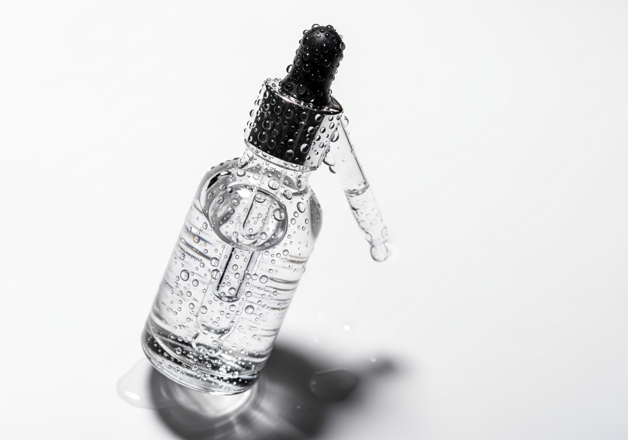 Skincare serum nền trắng tối giản